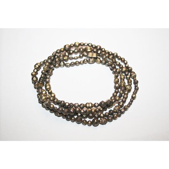 Antique Ethnic Sterling Silver Beaded Necklace - Picture 6 of 10